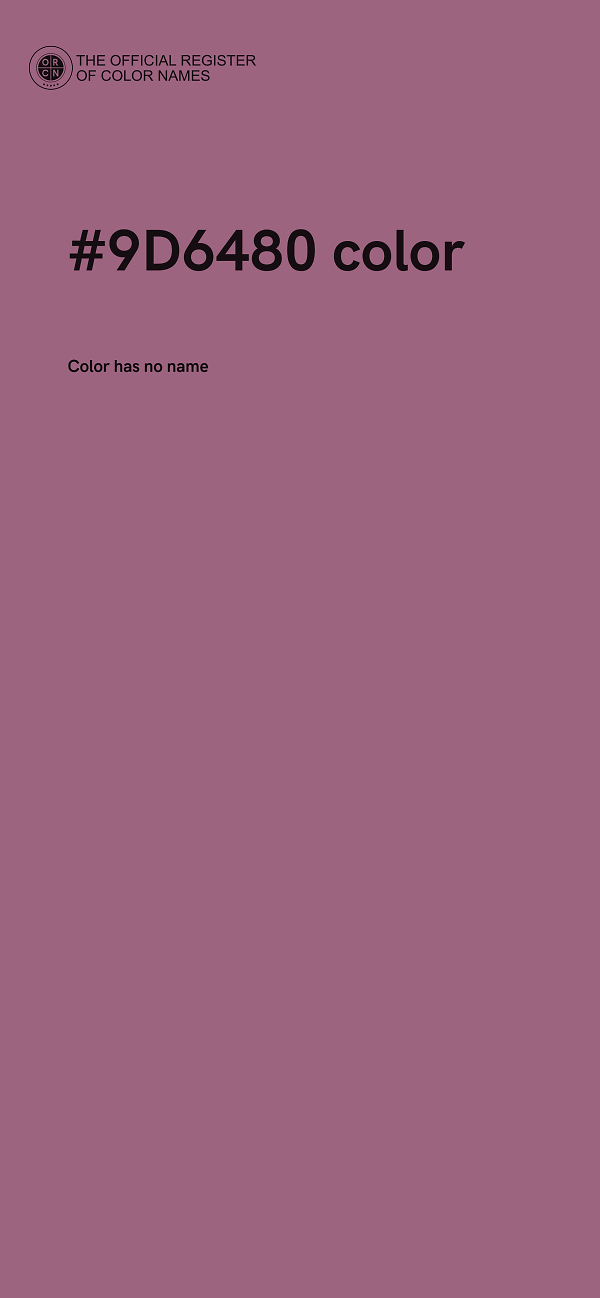 #9D6480 color image