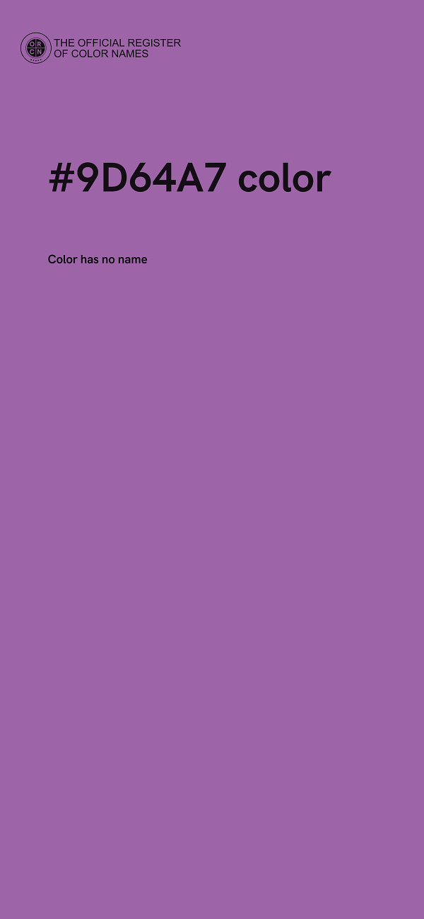 #9D64A7 color image