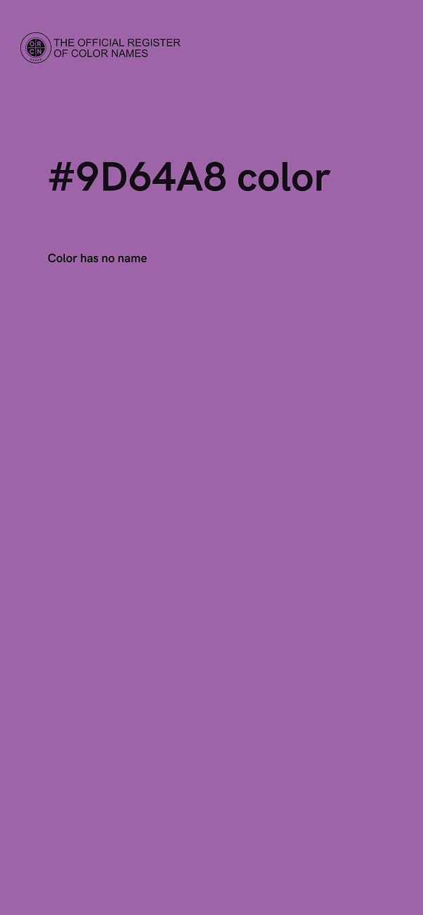 #9D64A8 color image