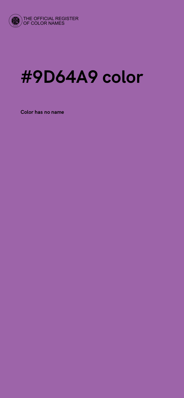 #9D64A9 color image