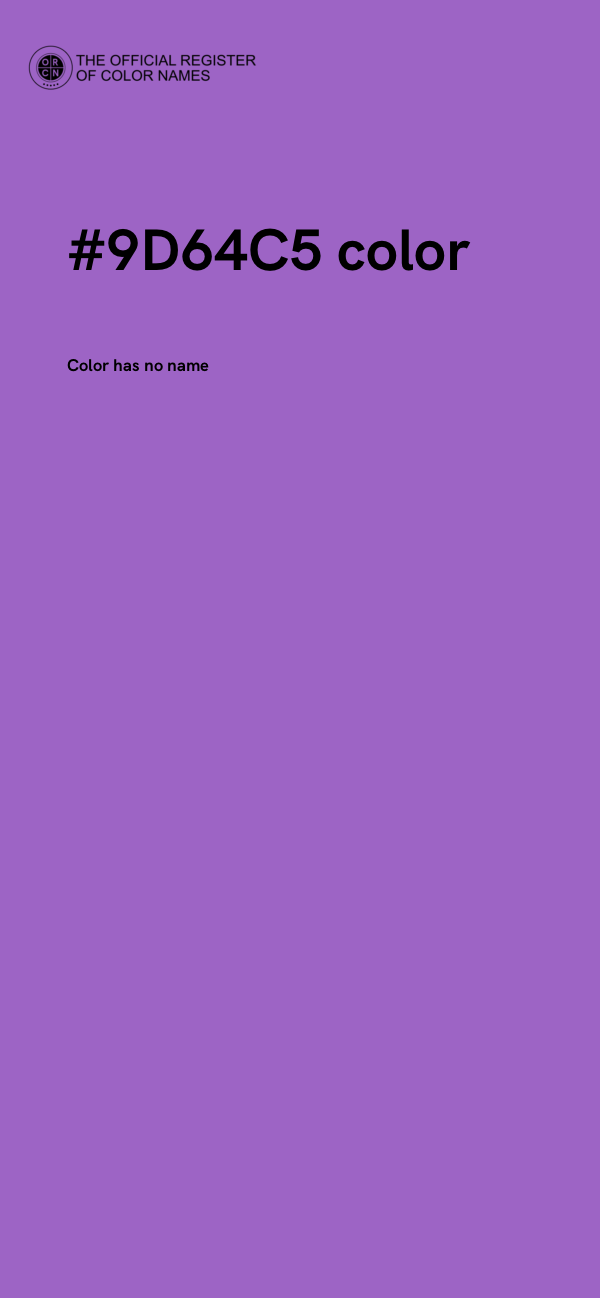 #9D64C5 color image