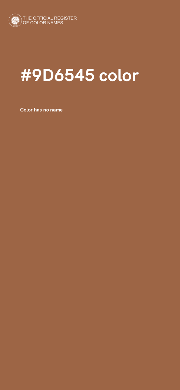 #9D6545 color image