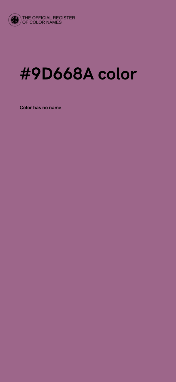 #9D668A color image