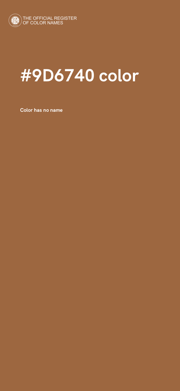 #9D6740 color image