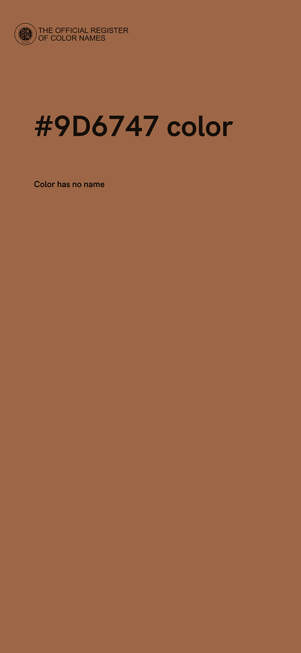 #9D6747 color image