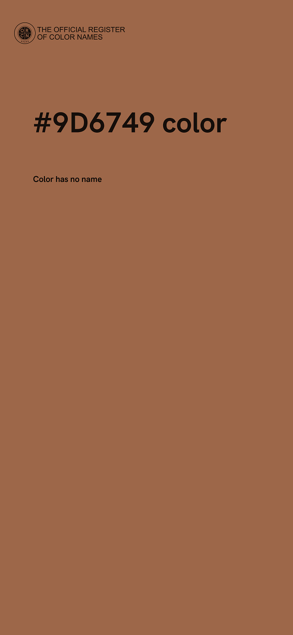 #9D6749 color image