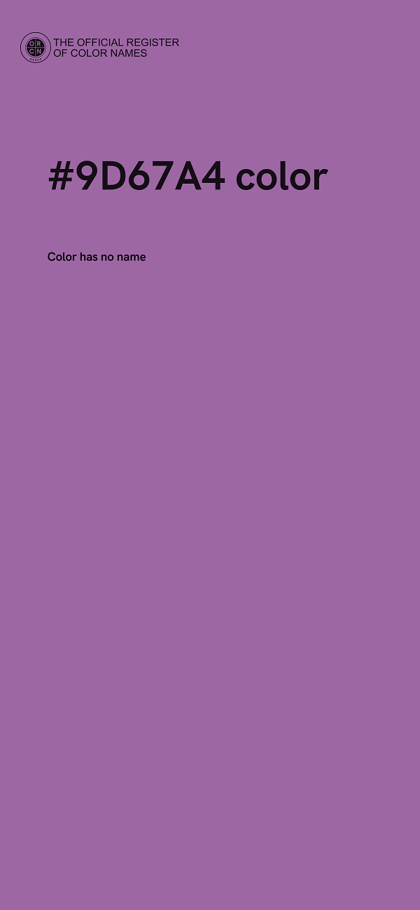 #9D67A4 color image
