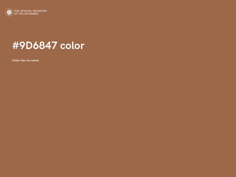 #9D6847 color image