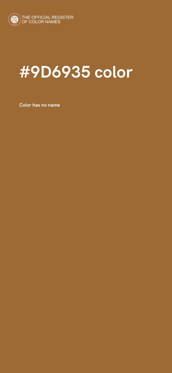 #9D6935 color image