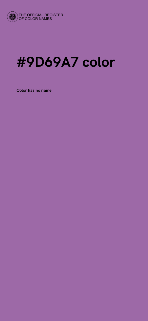 #9D69A7 color image