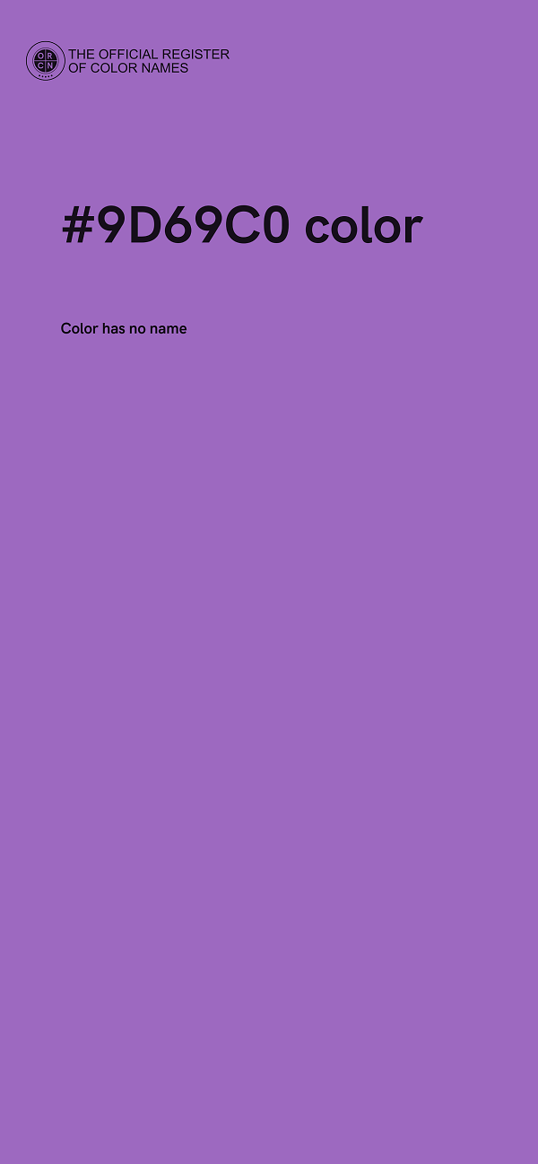 #9D69C0 color image