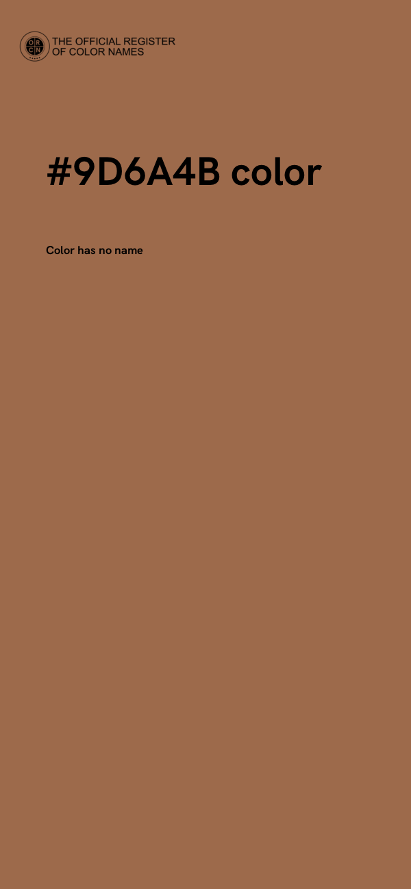 #9D6A4B color image