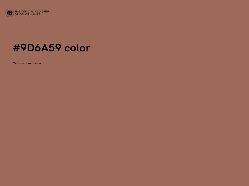 #9D6A59 color image