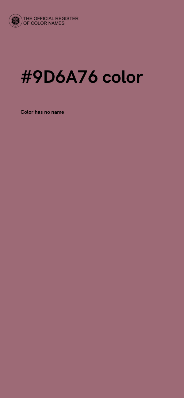#9D6A76 color image