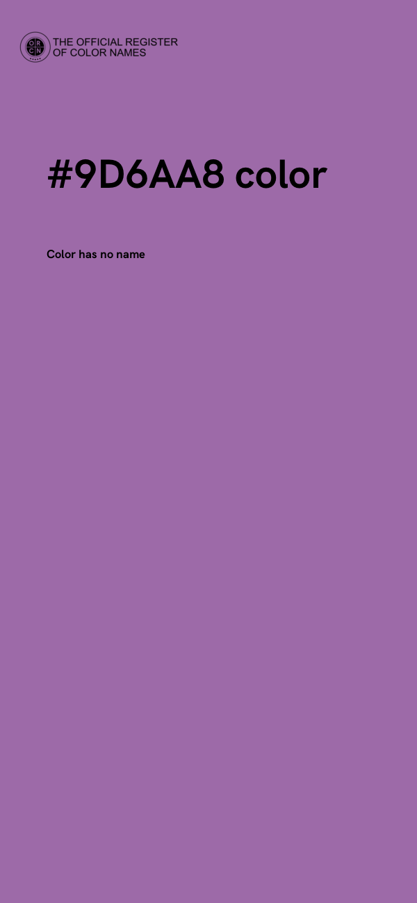 #9D6AA8 color image