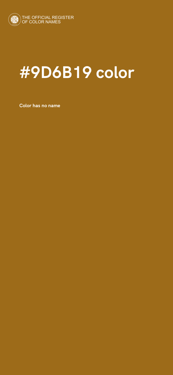 #9D6B19 color image