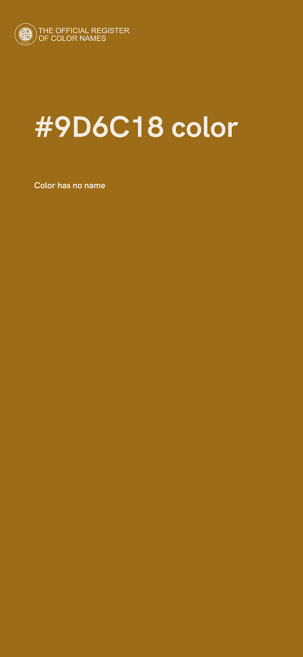 #9D6C18 color image