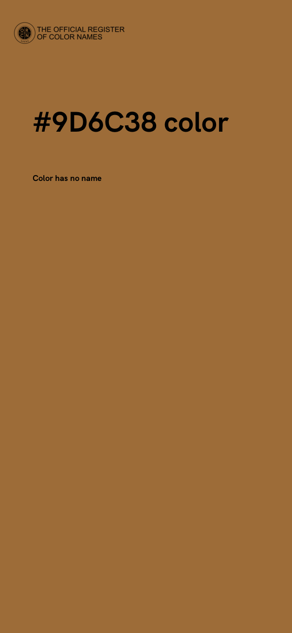 #9D6C38 color image