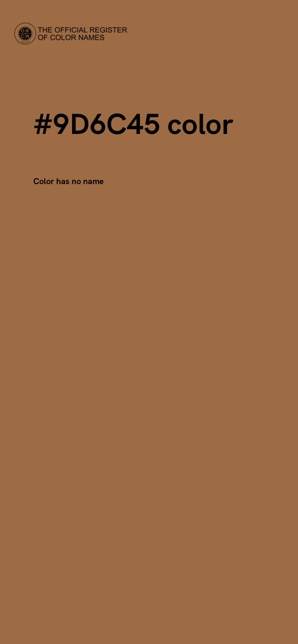 #9D6C45 color image