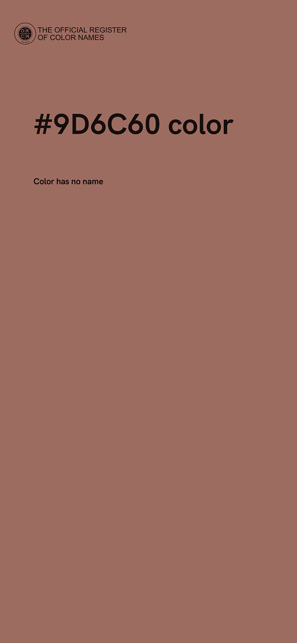 #9D6C60 color image
