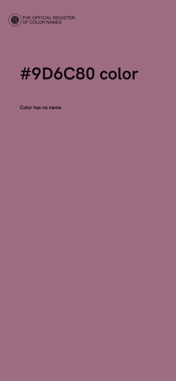 #9D6C80 color image
