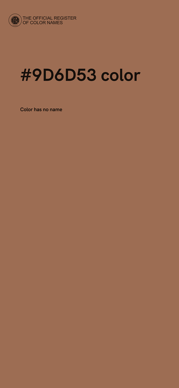 #9D6D53 color image