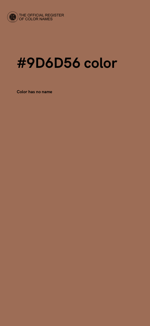 #9D6D56 color image