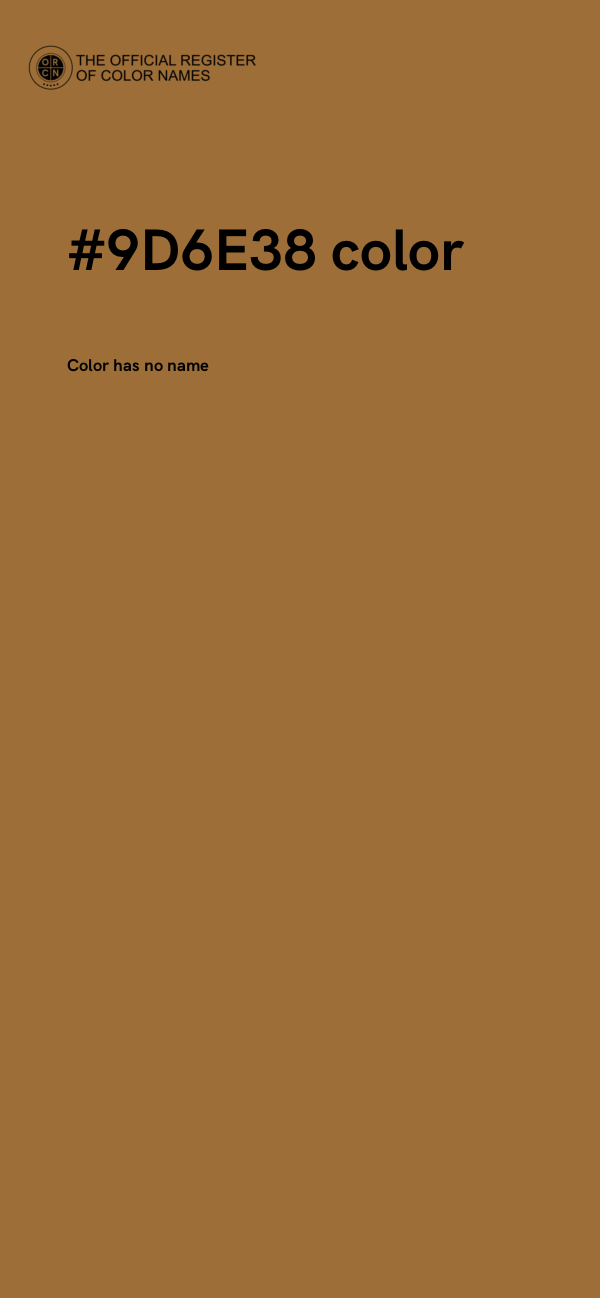 #9D6E38 color image
