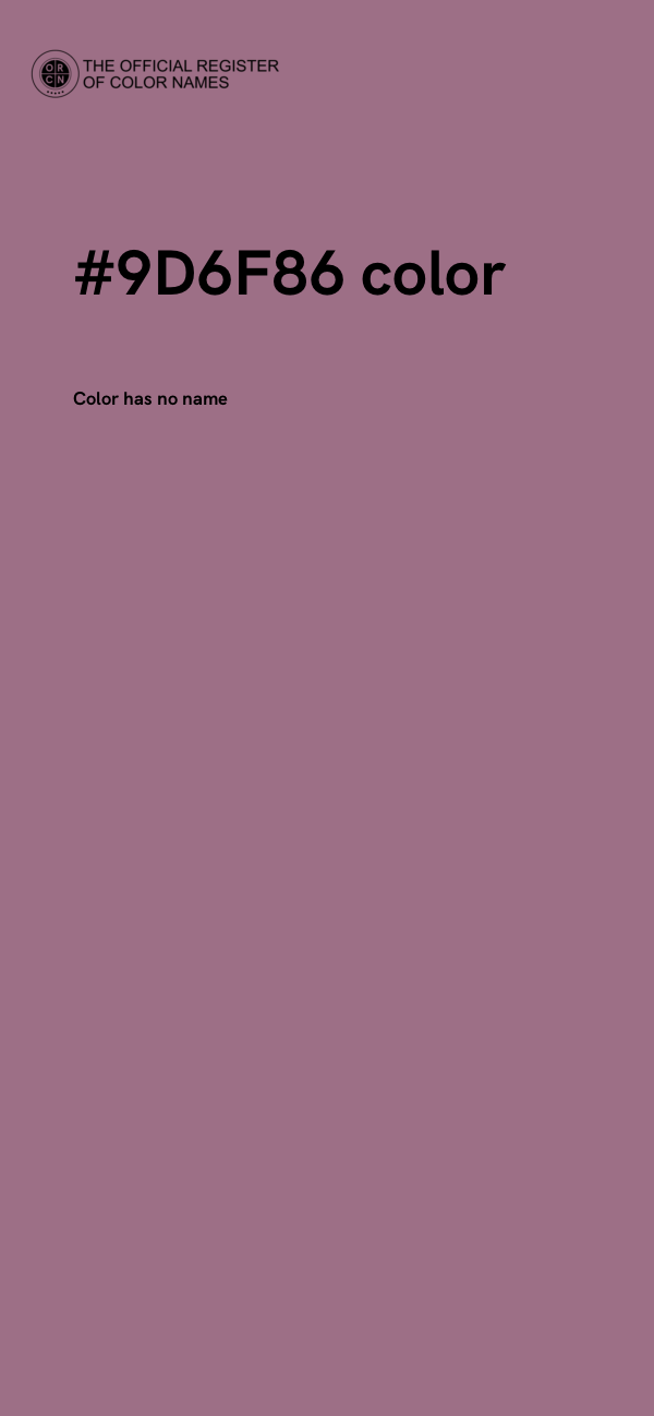 #9D6F86 color image