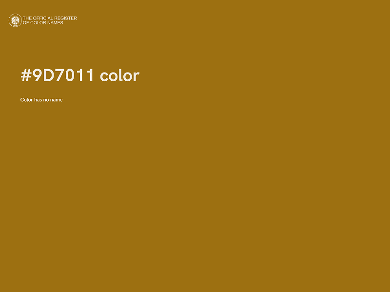 #9D7011 color image