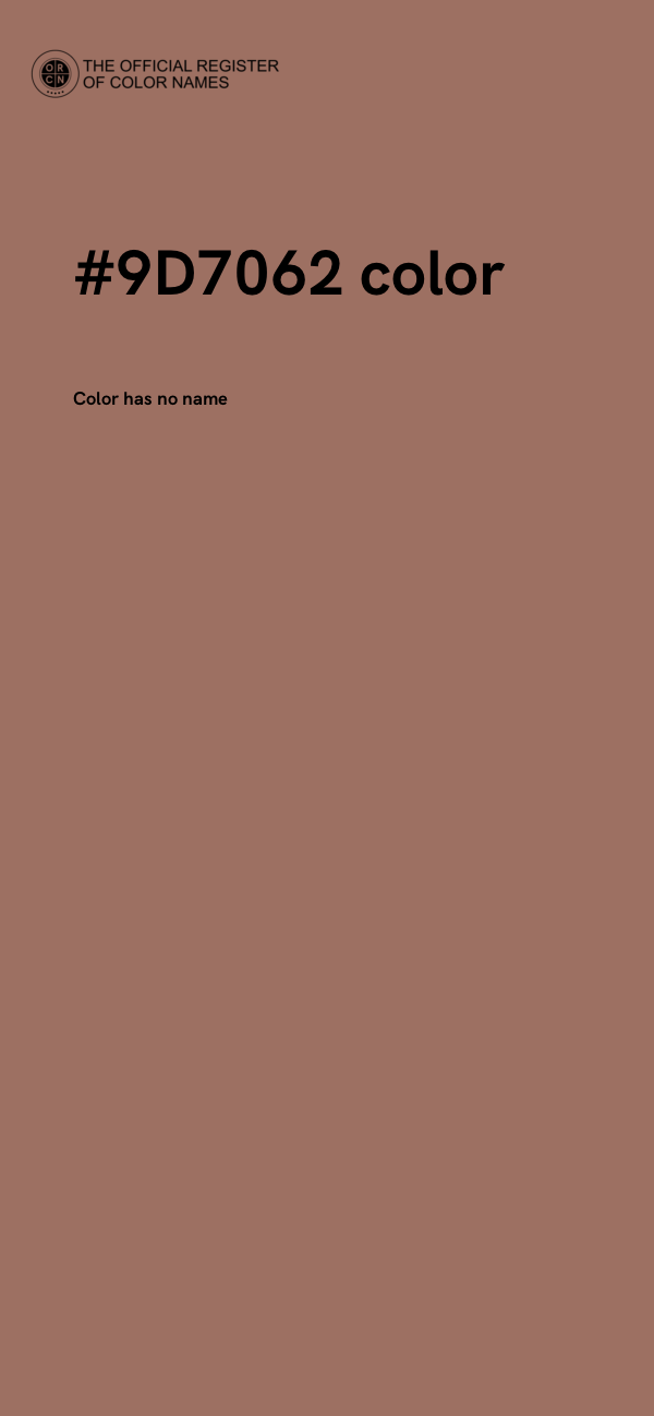 #9D7062 color image