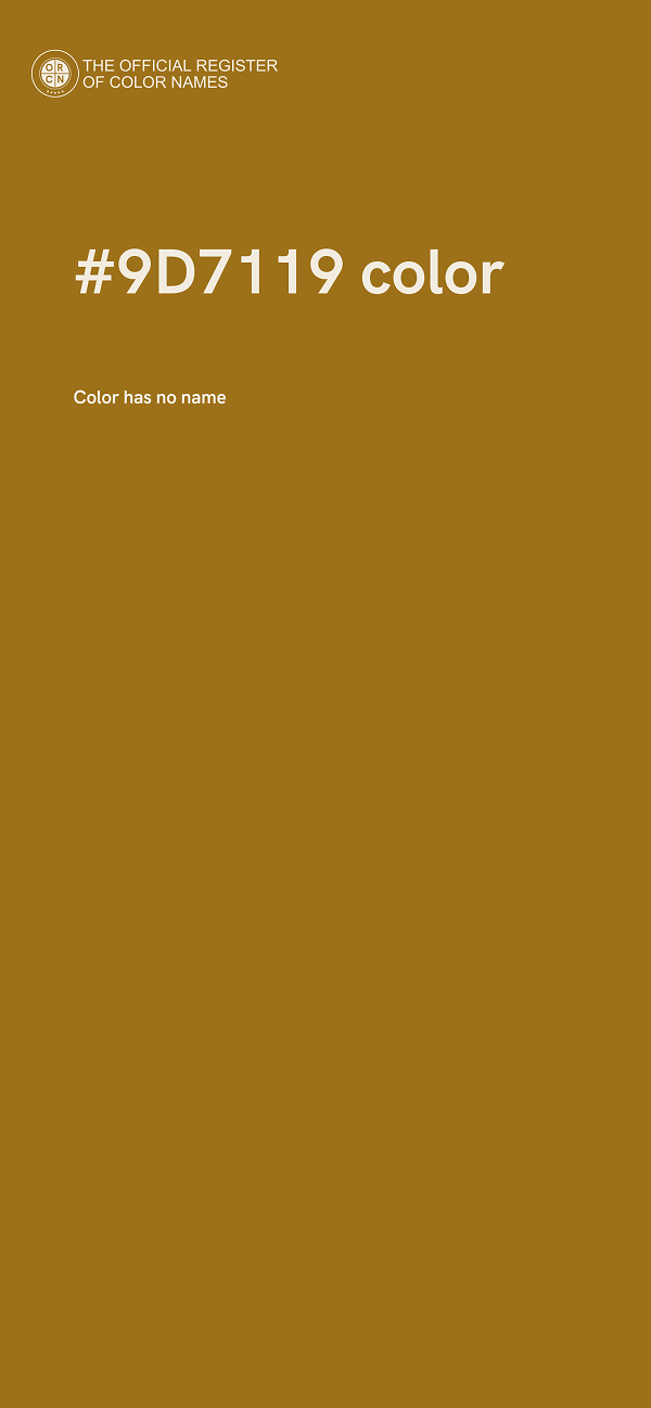 #9D7119 color image