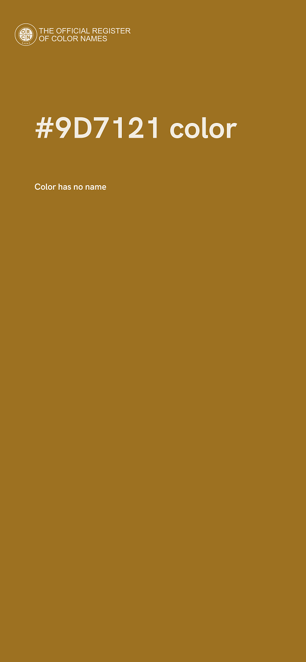 #9D7121 color image