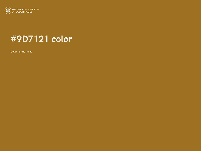 #9D7121 color image