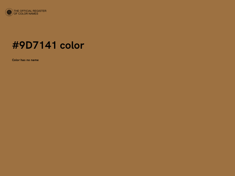 #9D7141 color image