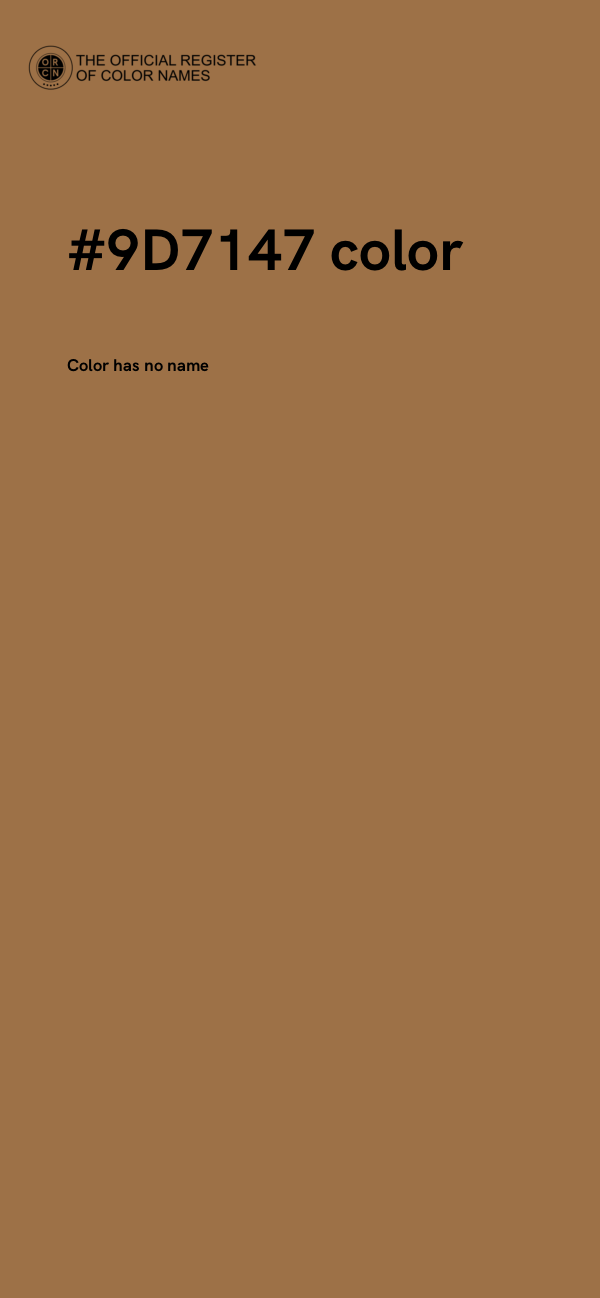 #9D7147 color image
