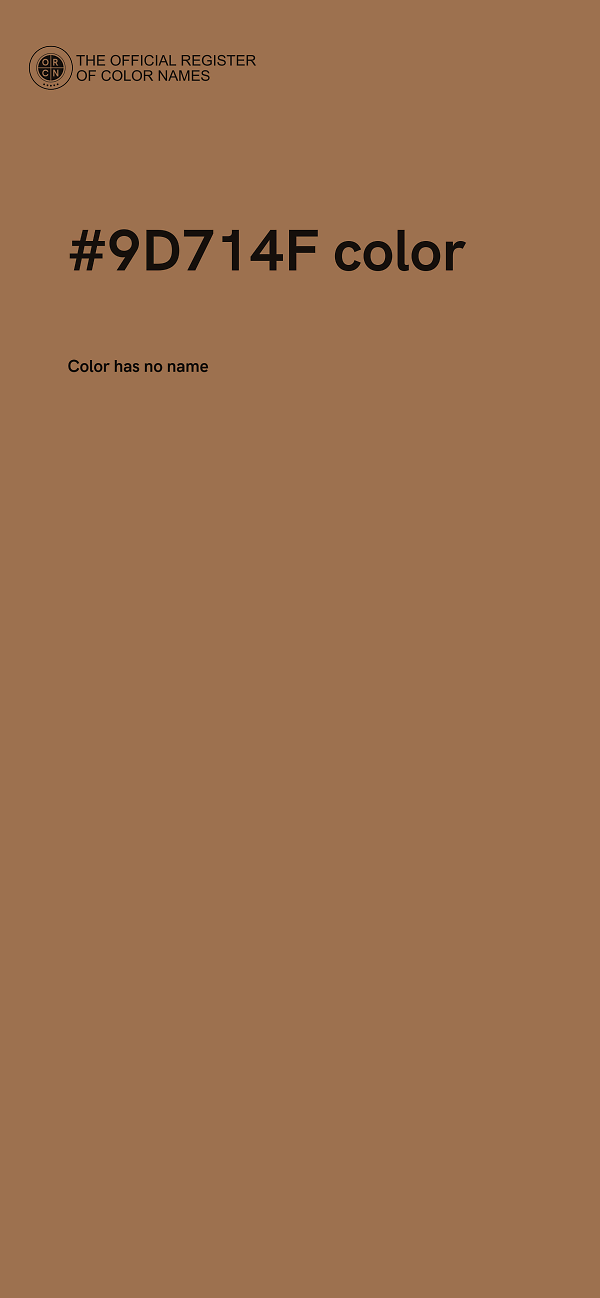 #9D714F color image