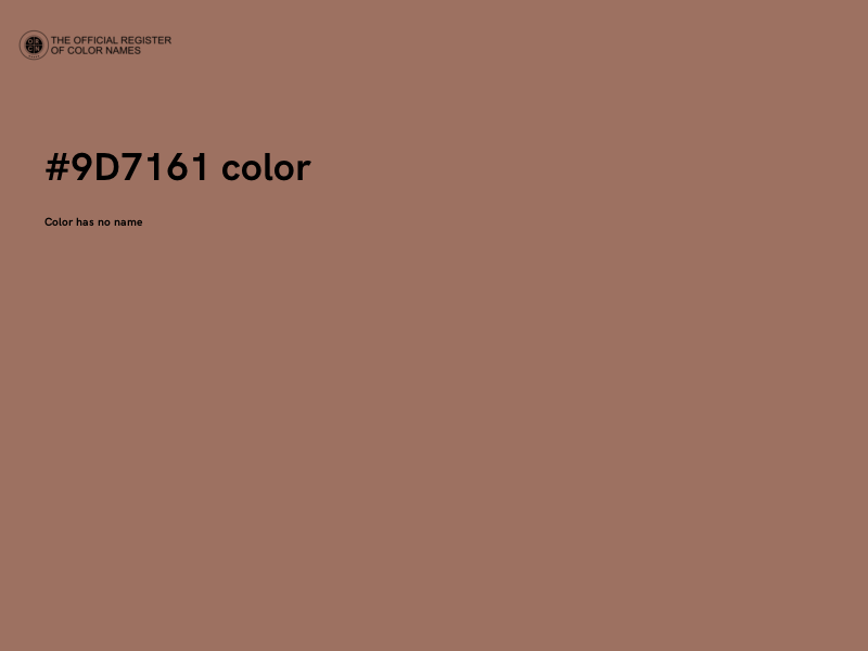 #9D7161 color image