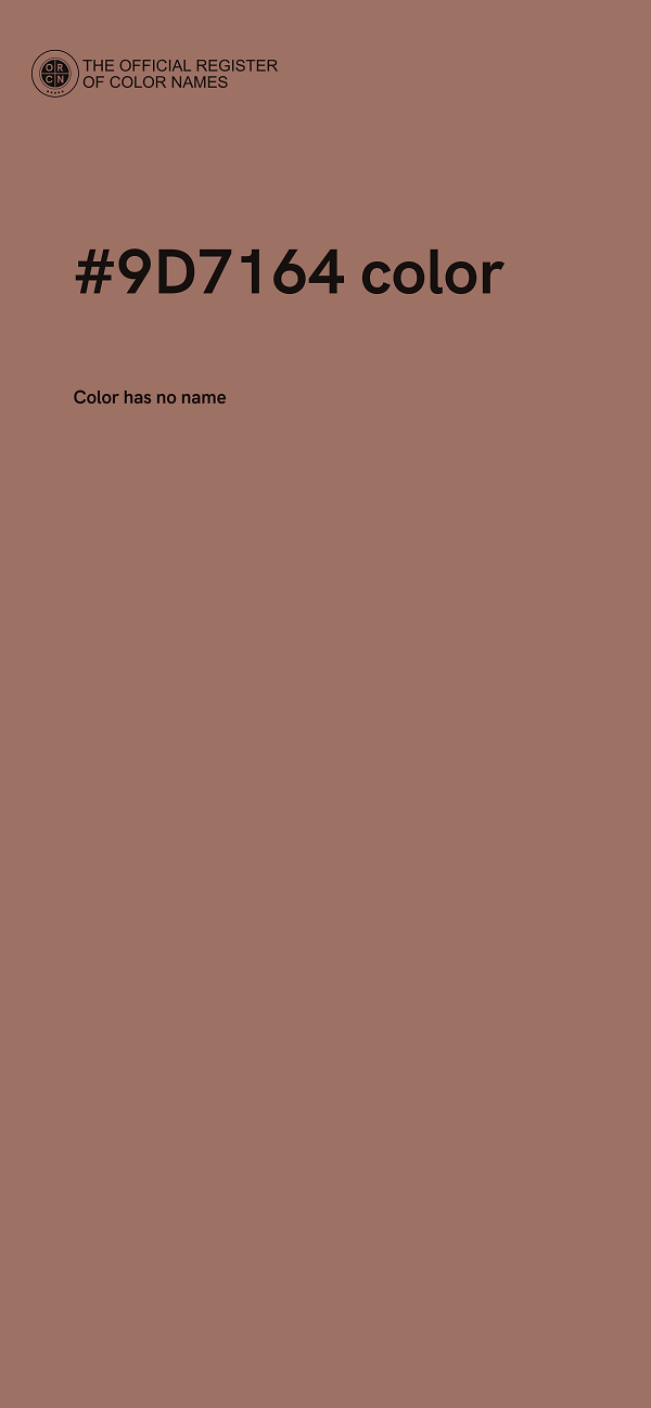 #9D7164 color image