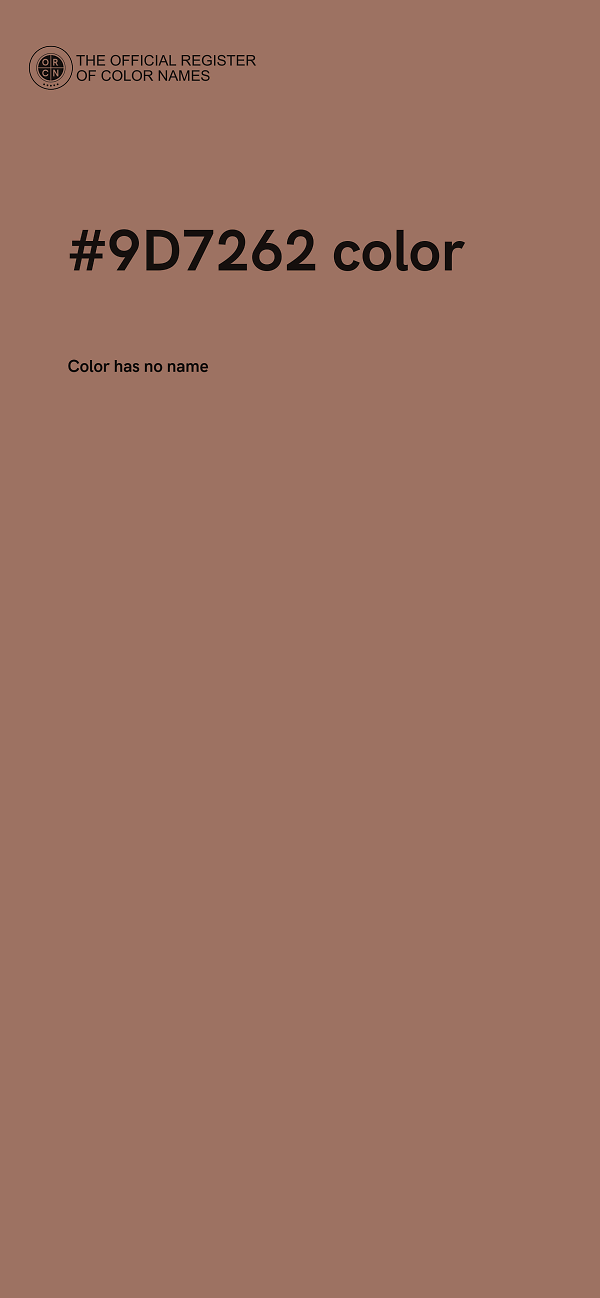 #9D7262 color image