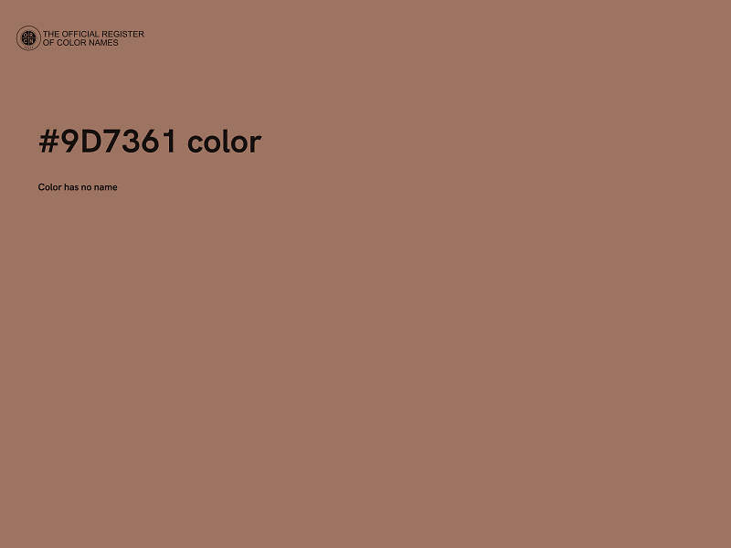 #9D7361 color image
