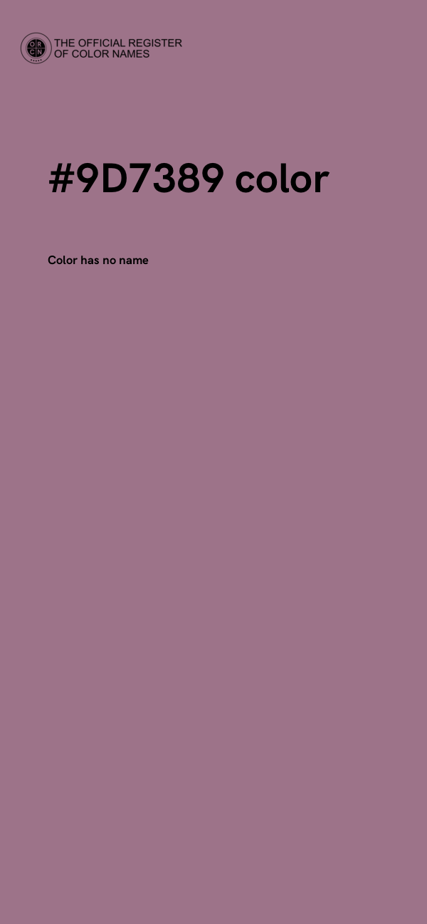 #9D7389 color image