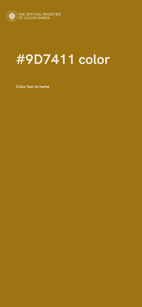 #9D7411 color image