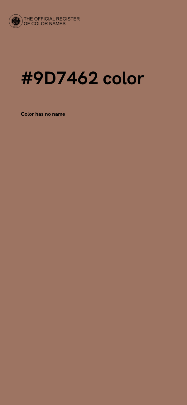 #9D7462 color image