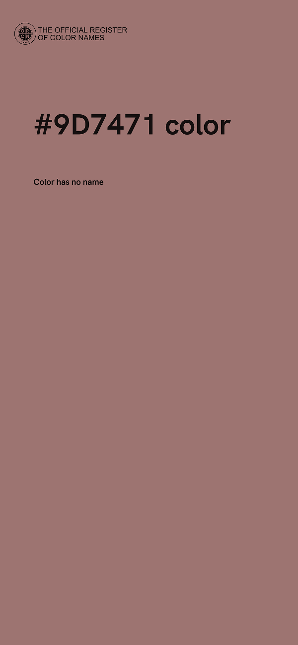 #9D7471 color image