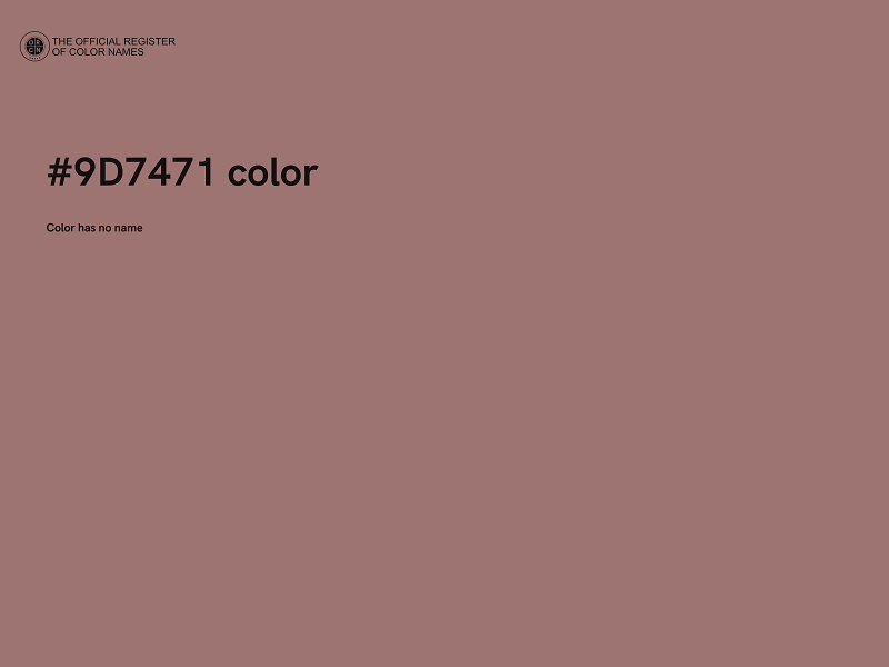 #9D7471 color image