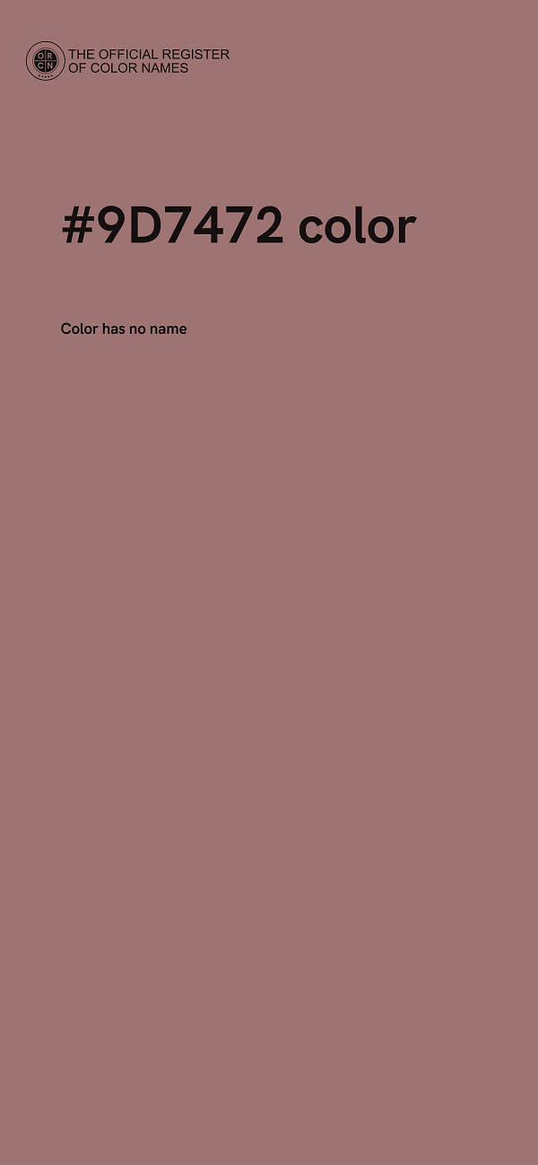 #9D7472 color image