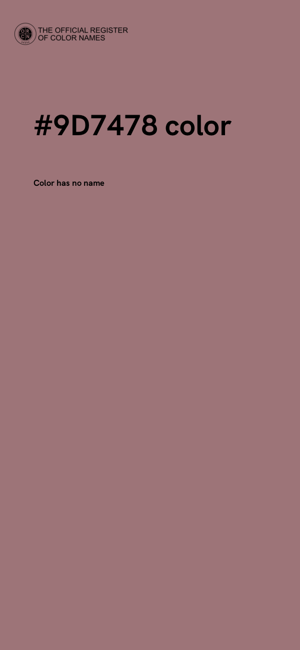 #9D7478 color image