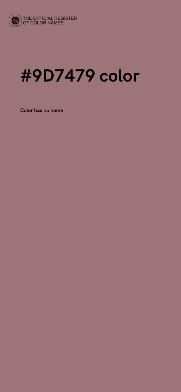 #9D7479 color image