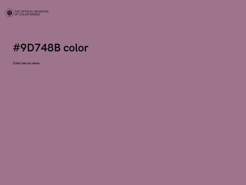 #9D748B color image